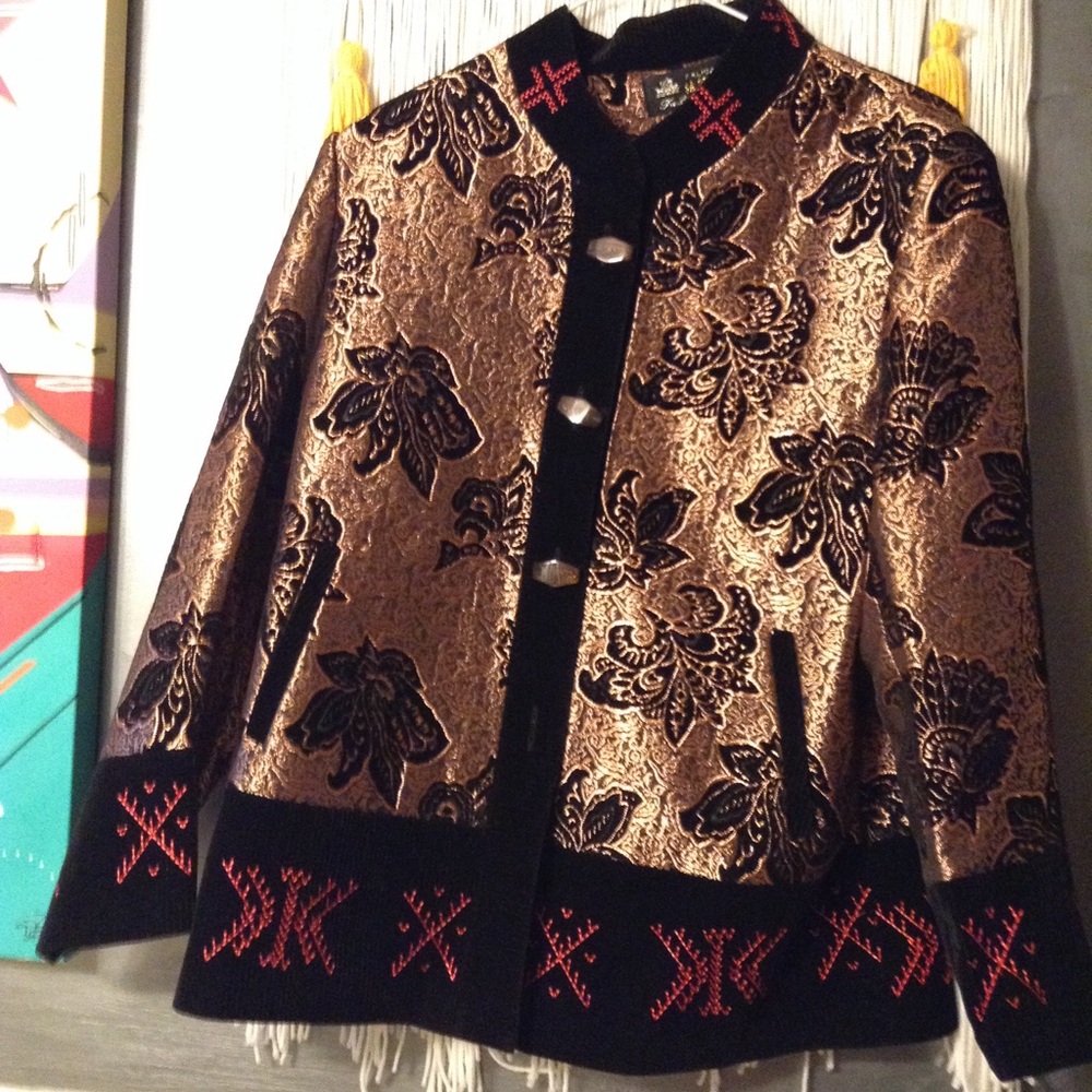Silk velvet oversized jacket sz L